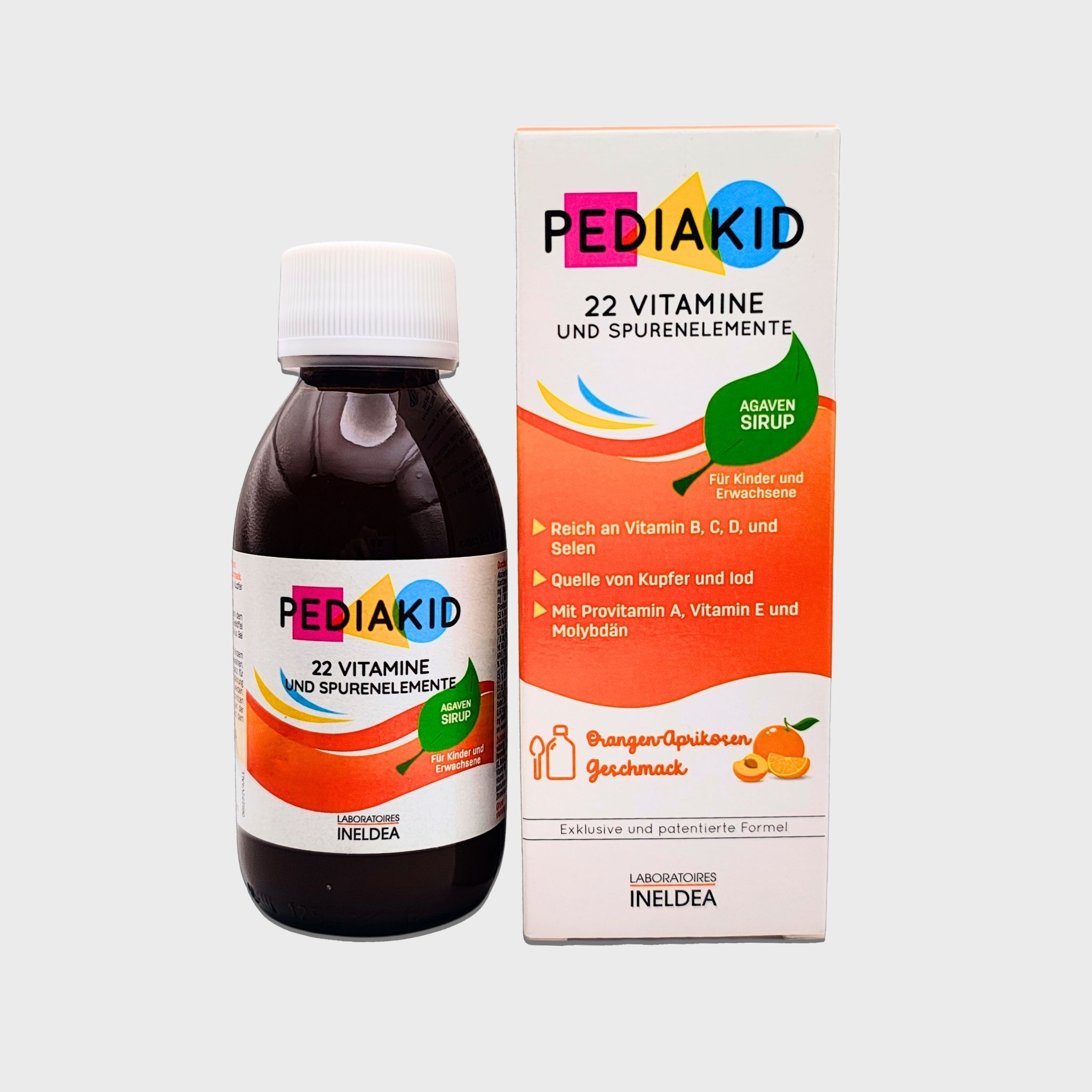 PEDIAKID 22 Vitamine und Spurenelemente – Multivitamin-Sirup für Kinder, unterstützt Wachstum & Immunsystem