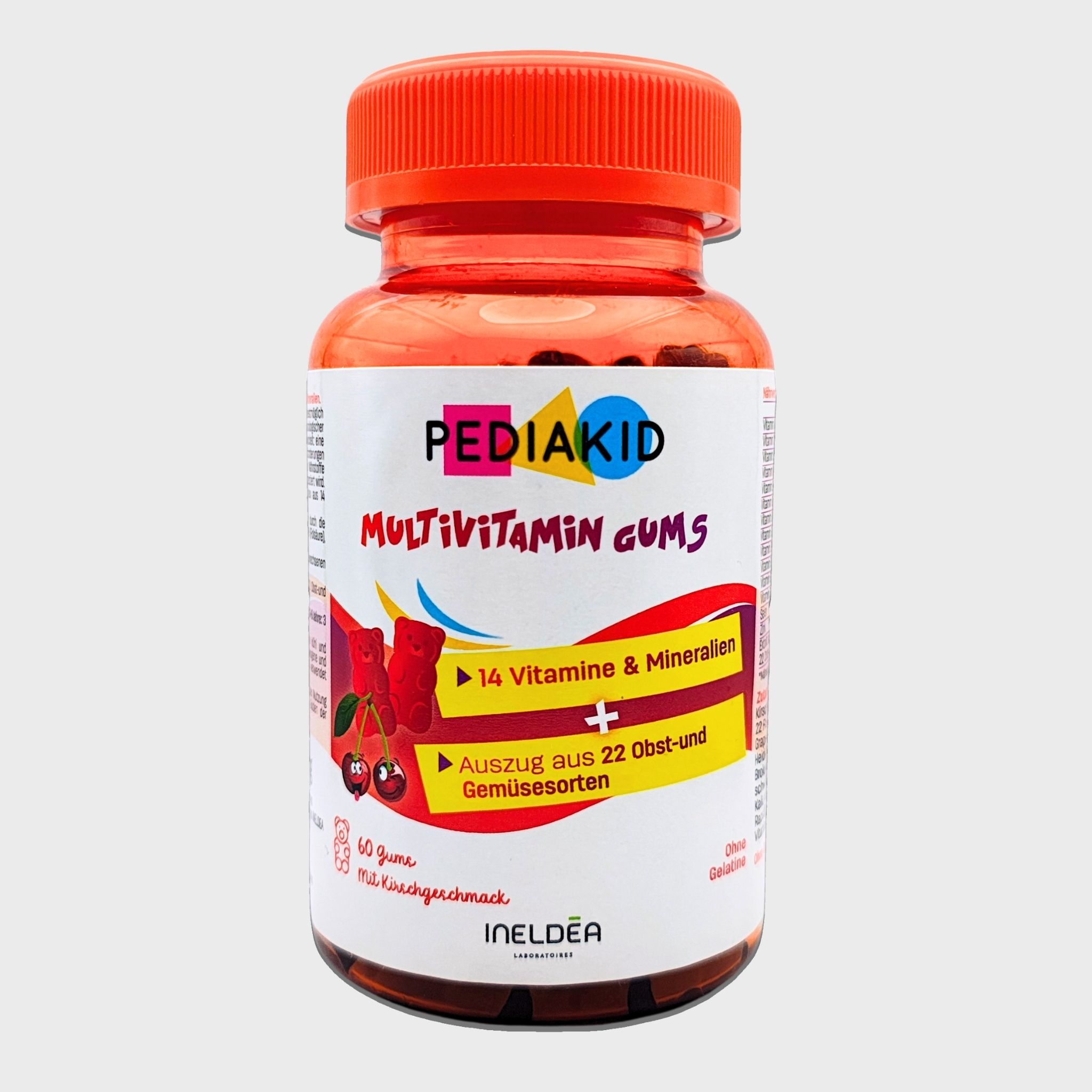 PEDIAKID Multivitamin-Gums – 14 Vitamine & Mineralstoffe zur Unterstützung von Immunsystem & Energie