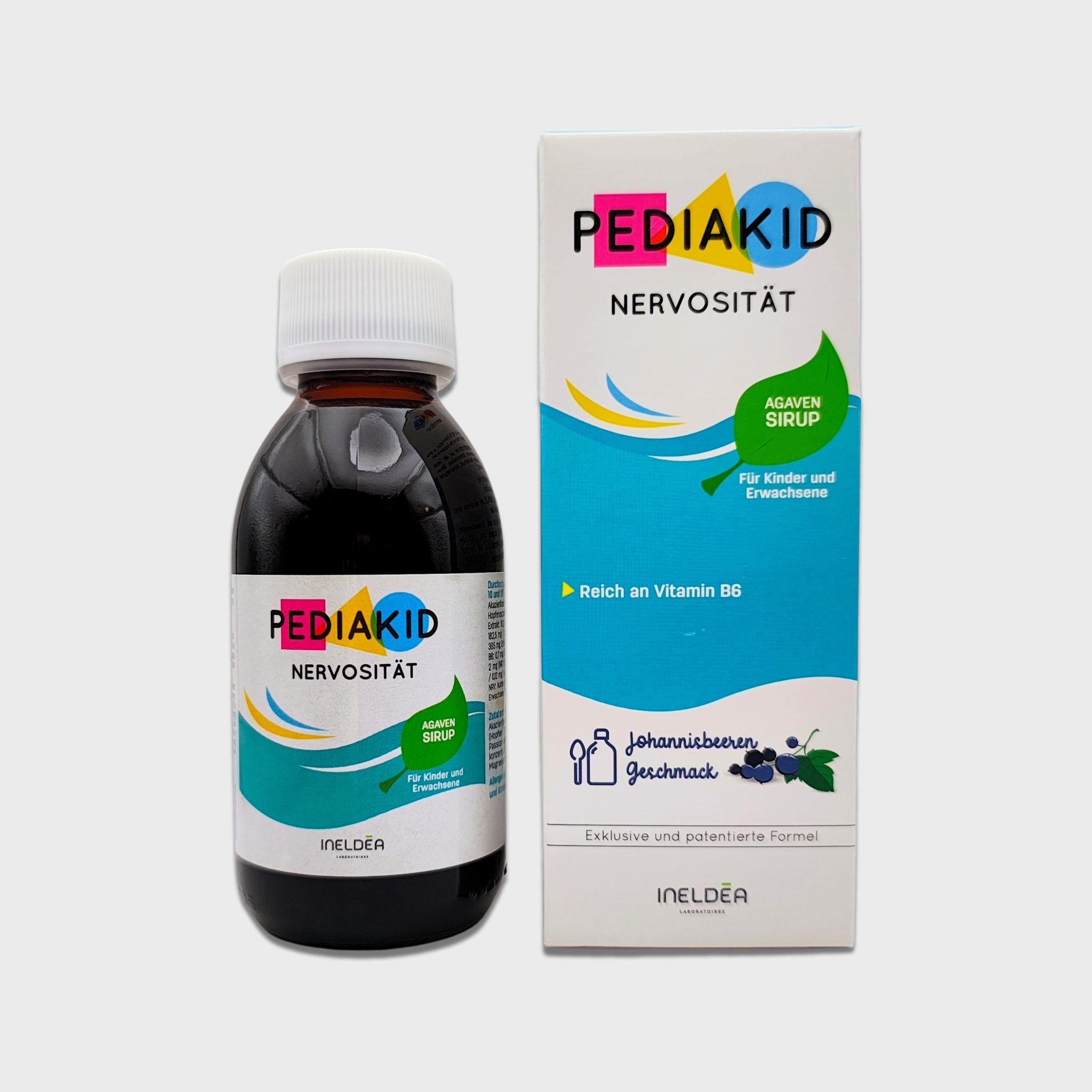 PEDIAKID Nervosität – Sirup zur Beruhigung von Nervosität und Unruhe bei Kindern, mit Passionsblume und Hopfen