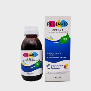 PEDIAKID Omega 3 – Sirup zur Unterstützung der kognitiven Funktionen bei Kindern, reich an DHA und Vitaminen A, C, D, E