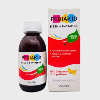 PEDIAKID Eisen + Vitamin B – Sirup zur Reduzierung von Müdigkeit, reich an bioverfügbarem Eisen & B-Vitaminen