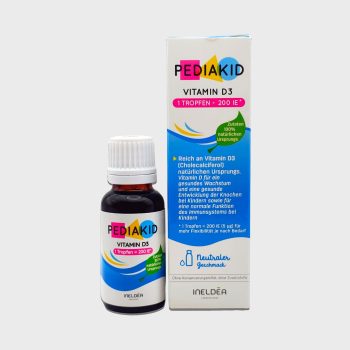 PEDIAKID Vitamin D3 Tropfen – Sonnenvitamin für starke Knochen, Zähne & Immunsystem, 200 IE pro Tropfen